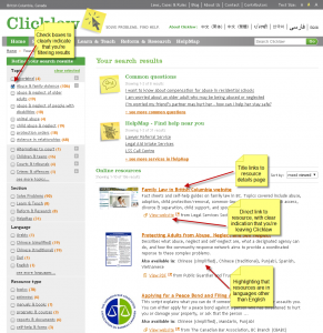 Clicklaw Search Results